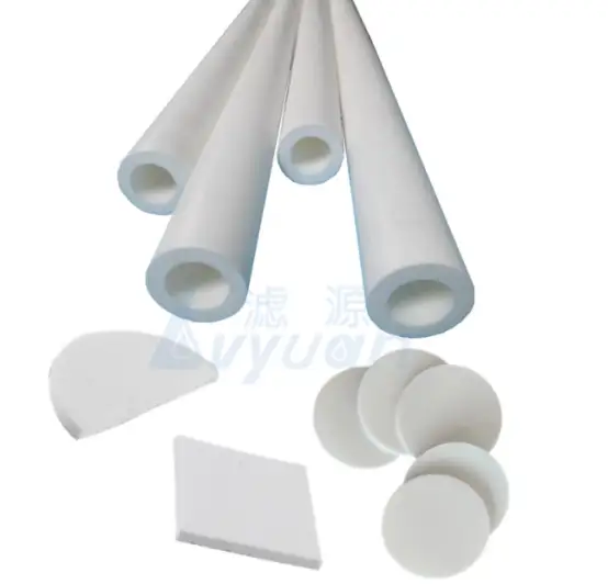 What is HDPE Sintered Filter? 9 The HDPE sintered filter it is manufactured by a special sintering process, in which the granules of plastic are heated until their surfaces soften, and fuse at the contact faces, while retaining more or less their original shape. The shaped body created thus has open continuous pores, whose size and number depends on the sintering conditions and the size of the polymer particles selected uploads/lyfilter.com/images/16269394349245.png Material: HDPE High molecular weight polyethylene powder Features : Large porosity, good blocking effect of large particles, large flow rate, strong stain resistance Application:They are widely used in laboratory solid-liquid separation, medical and pharmaceutical equipment, automatic industry devices, and water filtration systems Characteristics: Uniform pore size distribution, strong acid and alkali resistance, high temperature resistance, good mechanical properties, and strong resistance to organic solvents. The production of large-scale water treatment equipment can adopt automatic or manual backflushing and slag removal method, solid particles can be recovered by dry slag removal, without frequent replacement of filter elements, and can be automated cleaning