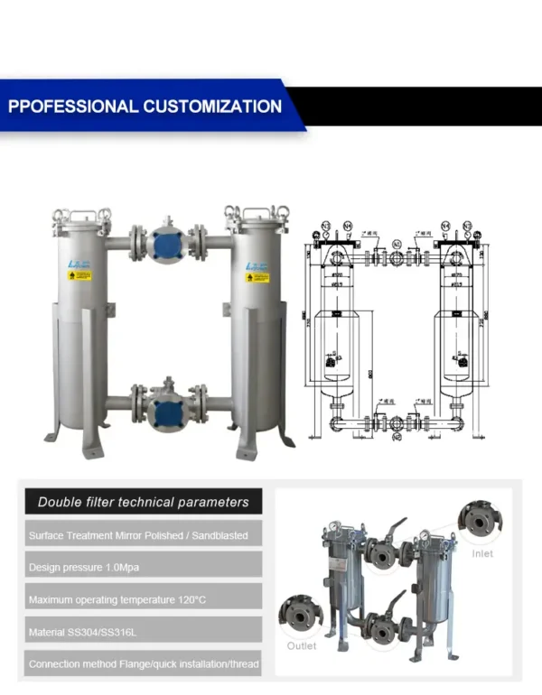 Stainless Steel Deplux Filter Housing